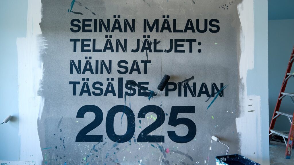 Seinän maalaus telan jäljet: Näin saat tasaisen pinnan 2025